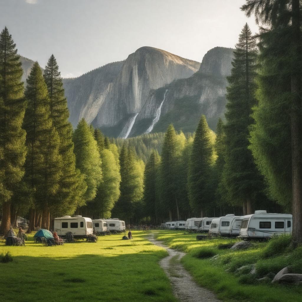 AI-created image of Lower Pines Campground