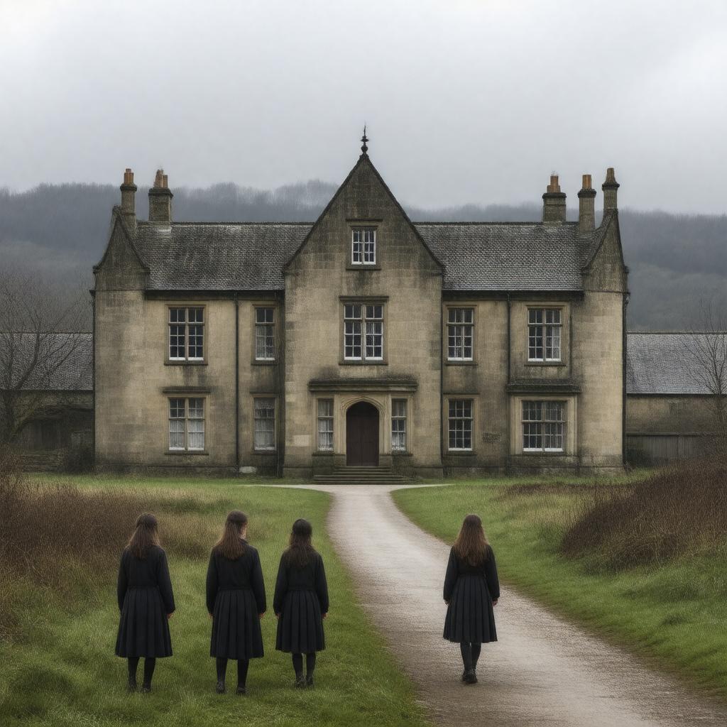 Click to view larger image AI-created image of Lowood School in Jane Eyre