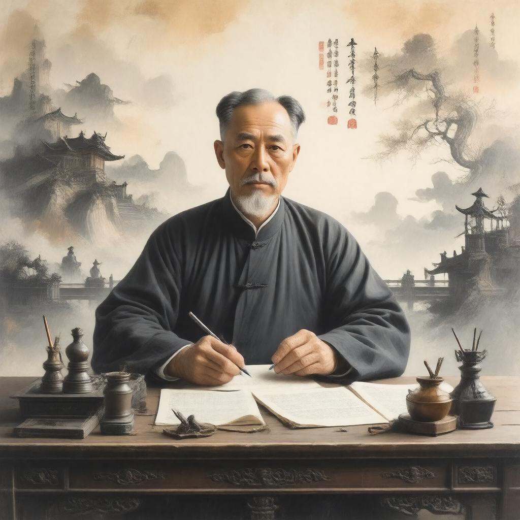 AI-created image of Lu Xun