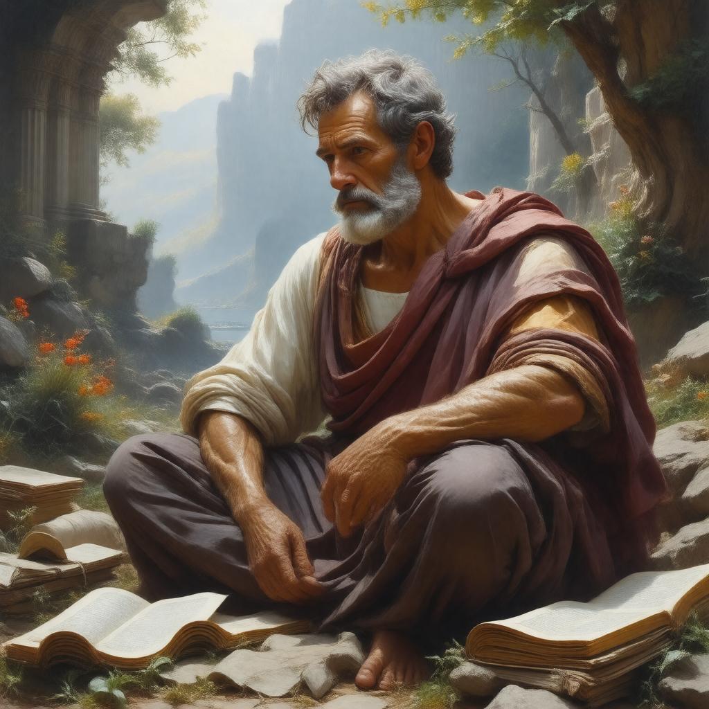 AI-created image of Lucretius