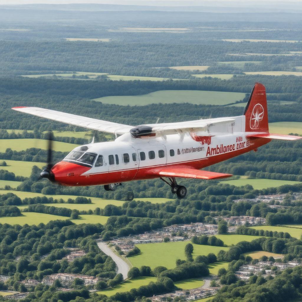 Click to view larger image AI-created image of Lucy Air Ambulance for Children