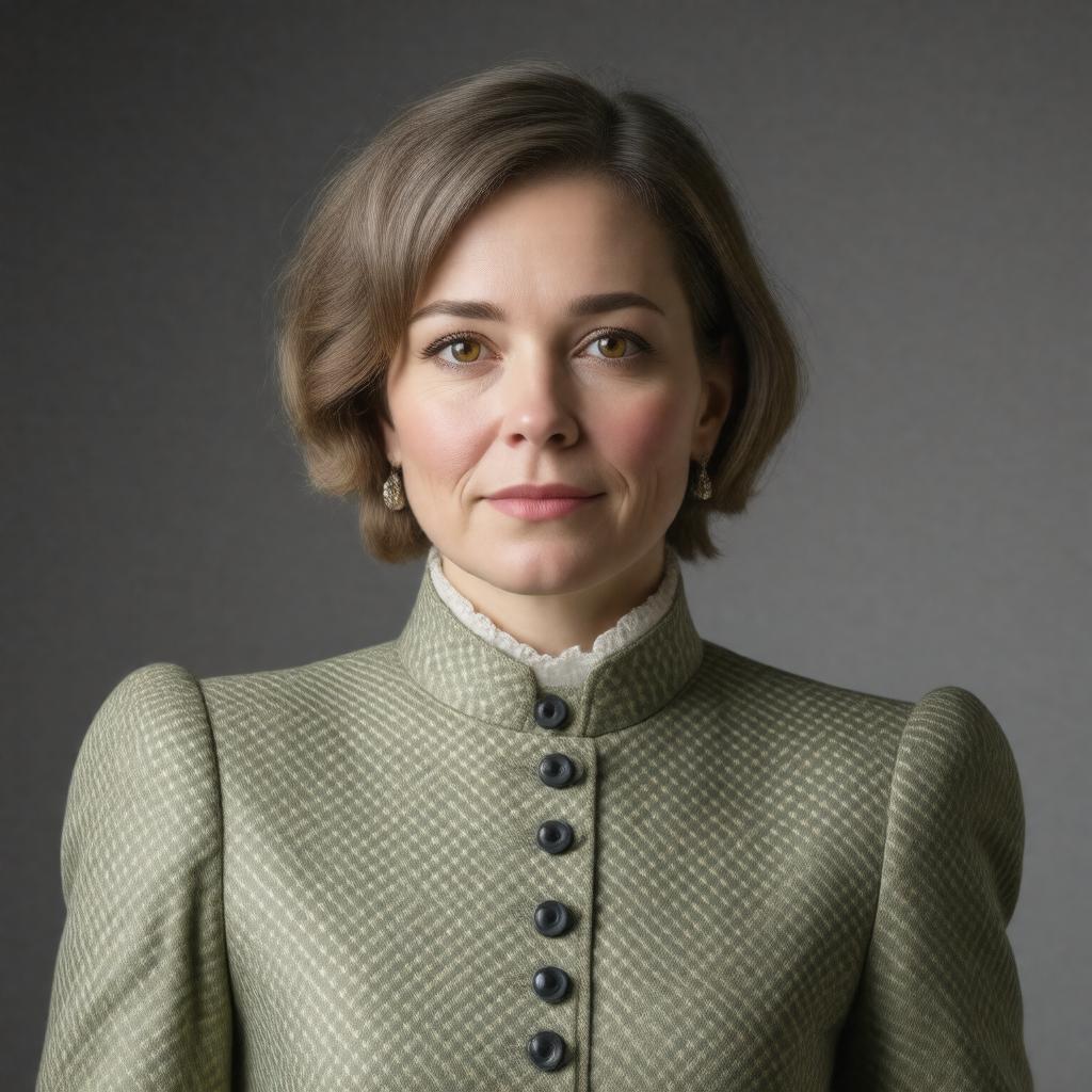Click to view larger image AI-created image of Lucy Worsley