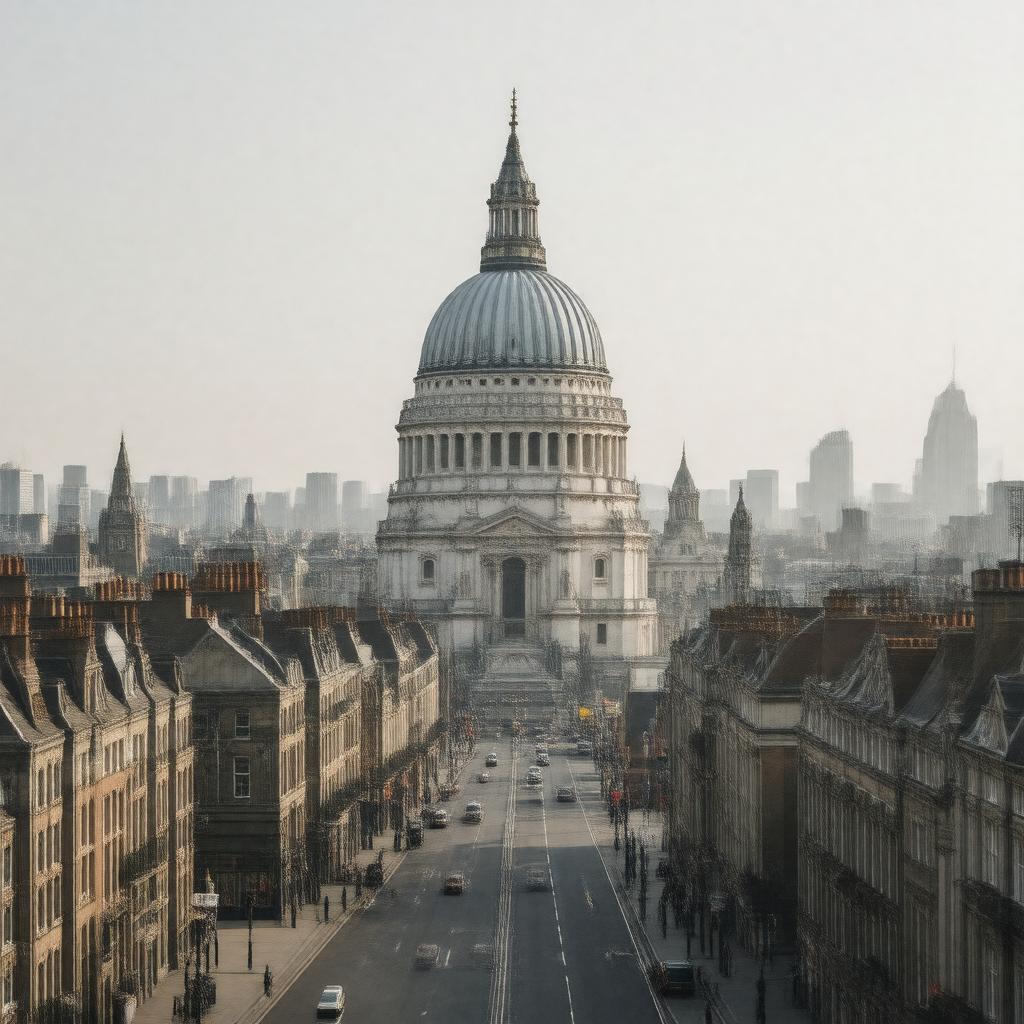 Click to view larger image AI-created image of Ludgate Hill