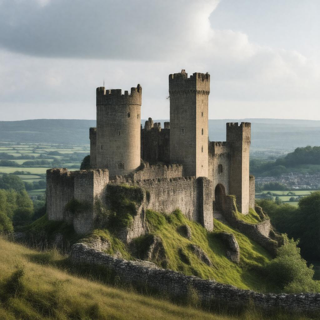 Click to view larger image AI-created image of Ludlow Castle, Shropshire, England