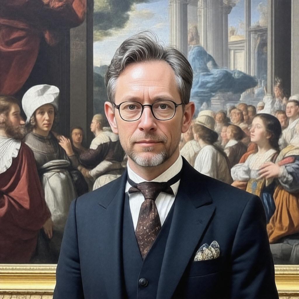 Click to view larger image AI-created image of Luke Syson