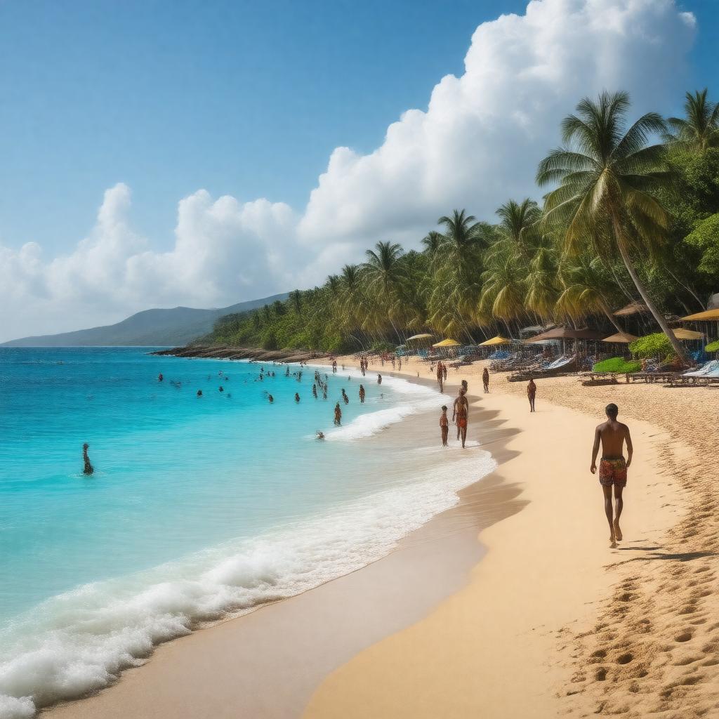 AI-created image of Lumley Beach