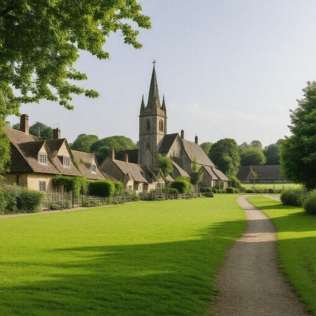 AI-created image of Lurgashall, Sussex, England
