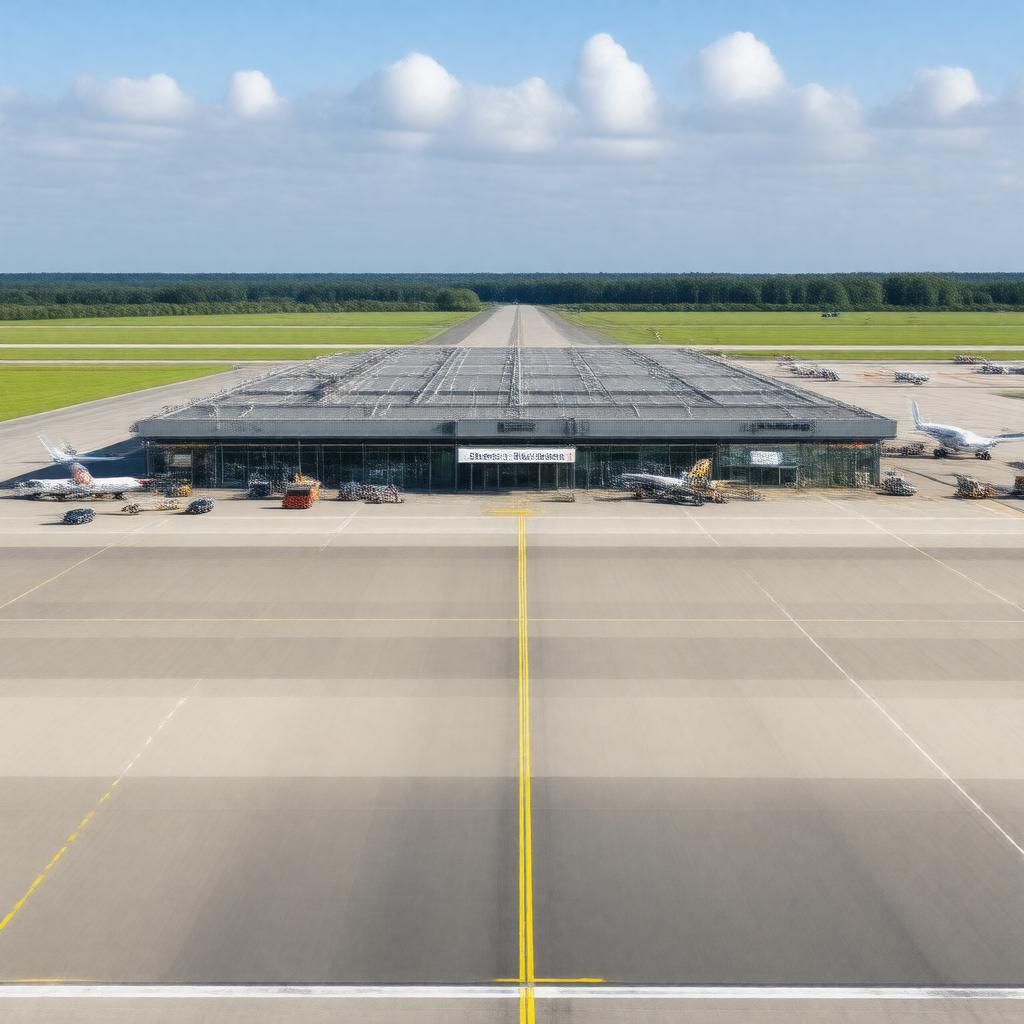 Click to view larger image AI-created image of Luton Airport