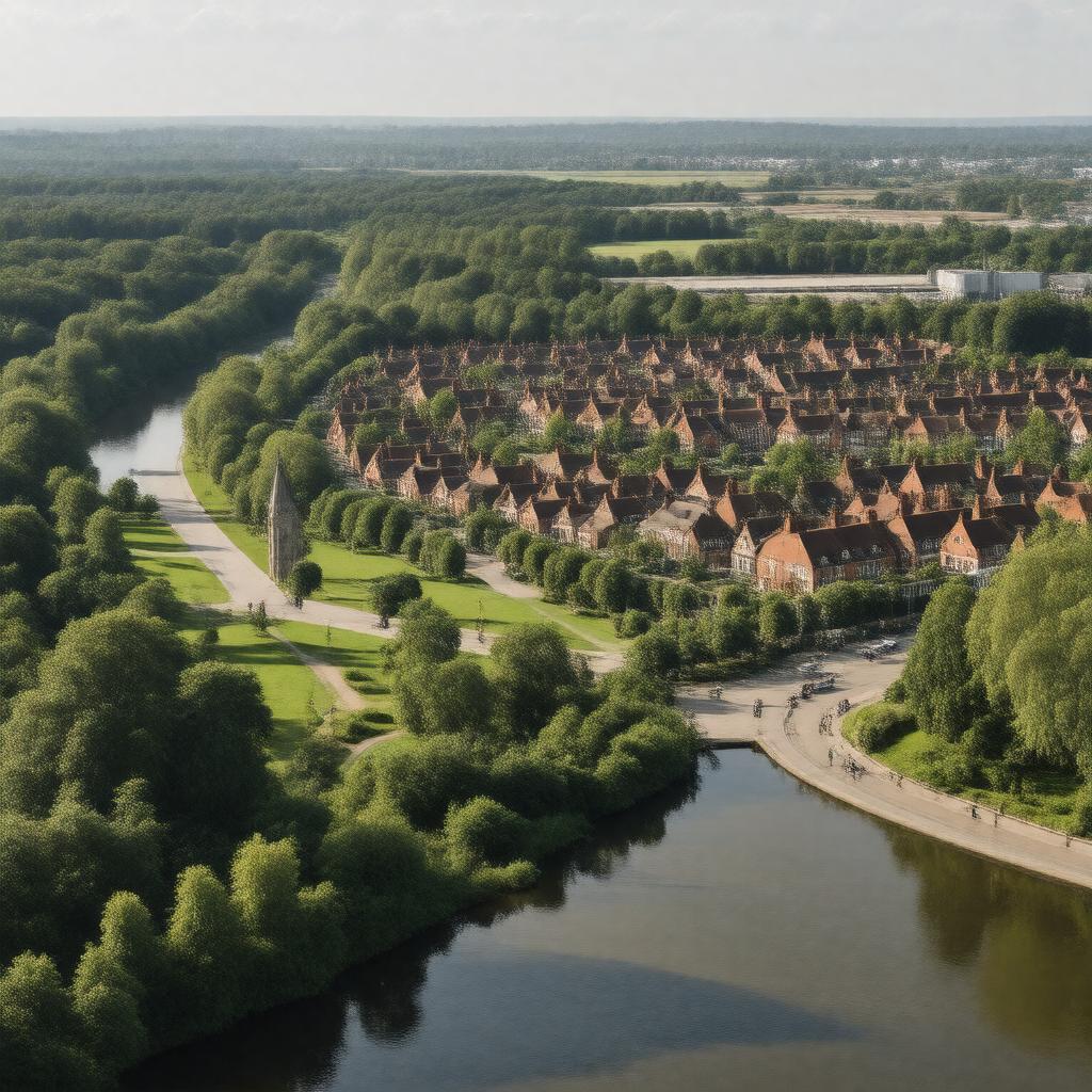 AI-created image of Luton, Bedfordshire, England