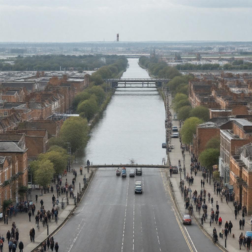 AI-created image of Luton, Bedfordshire, England, United Kingdom