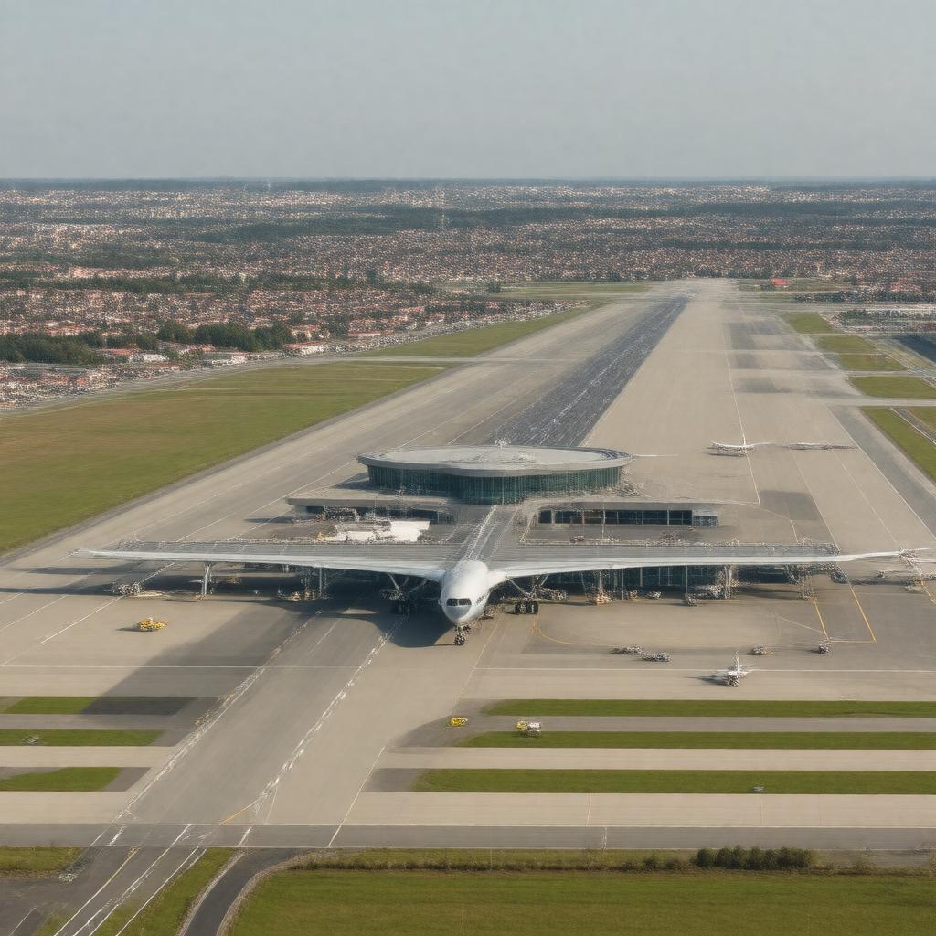 AI-created image of Luxembourg Airport
