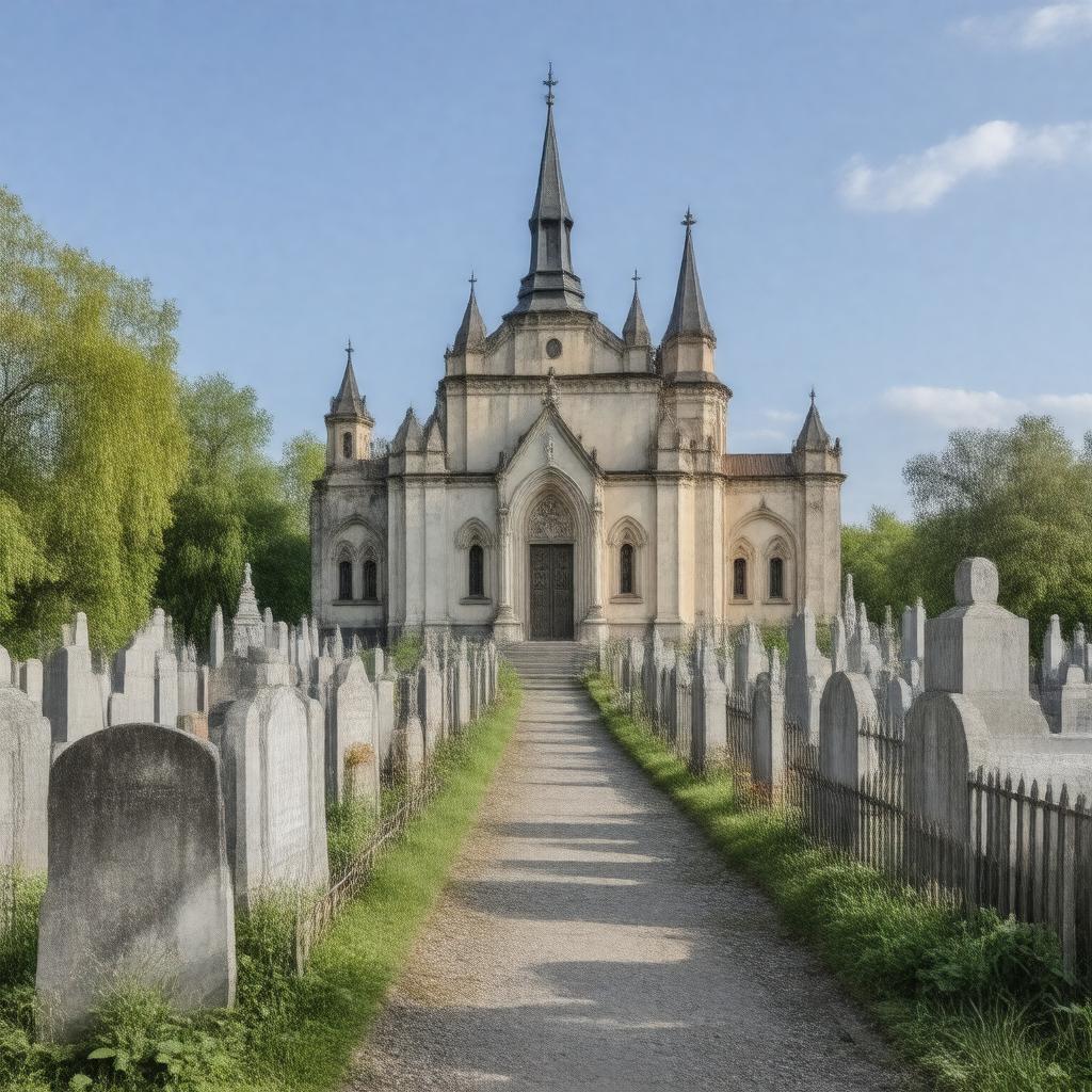 Click to view larger image AI-created image of Lychakiv Cemetery