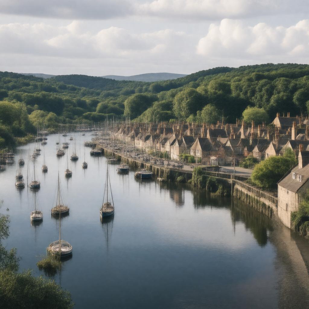 AI-created image of Lymington, England
