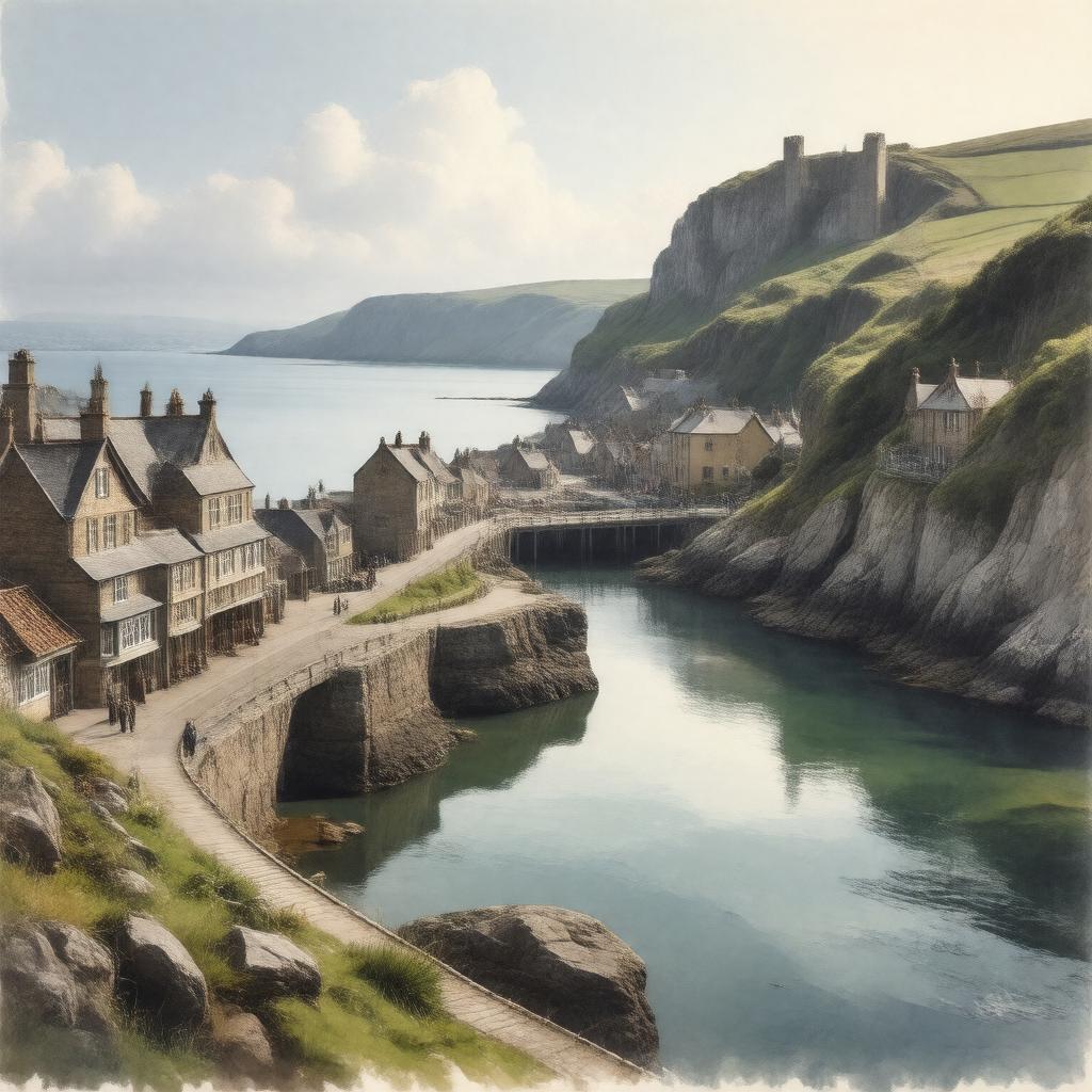 AI-created image of Lynmouth