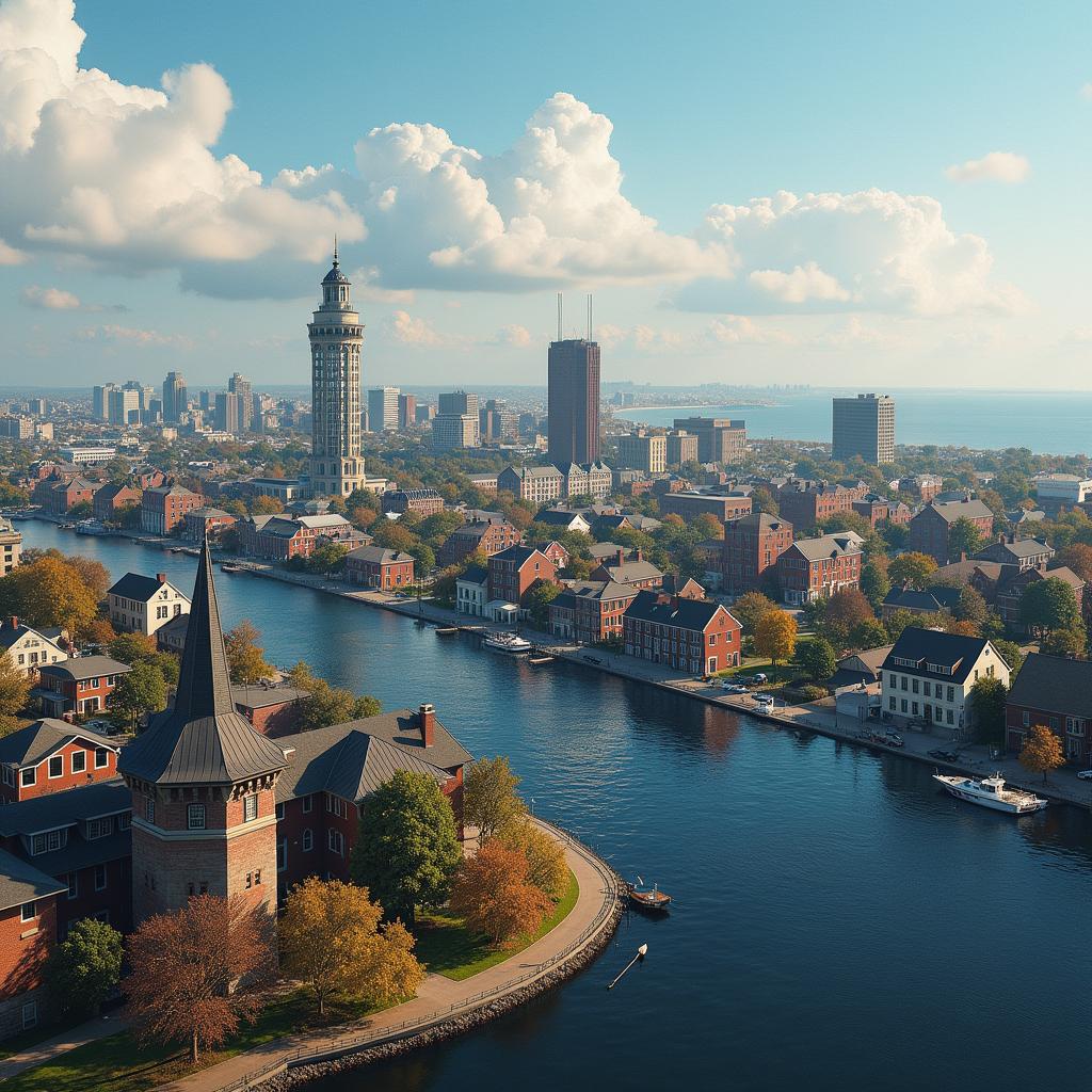 AI-created image of Lynn, Massachusetts, United States