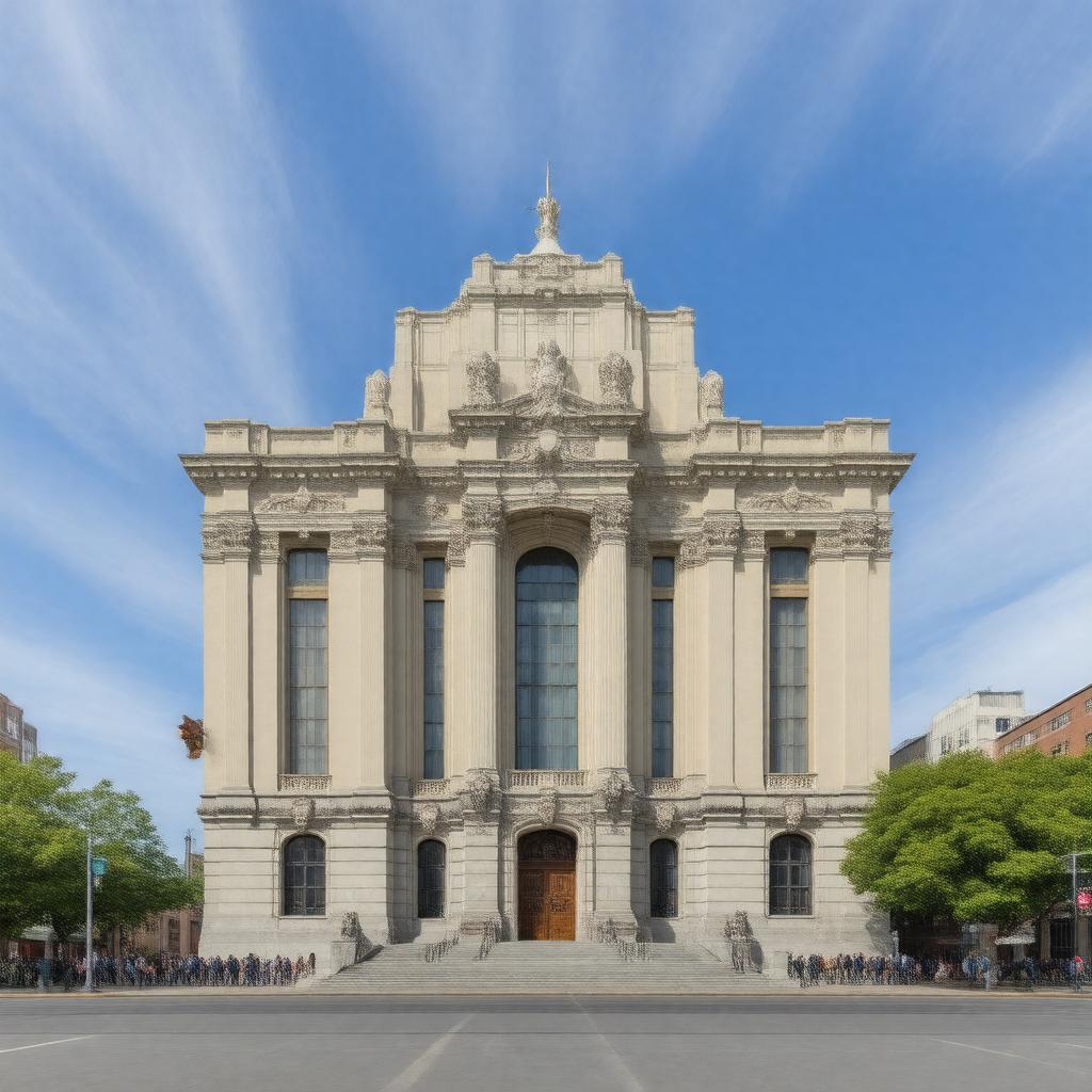 AI-created image of Lynn Memorial City Hall and Auditorium