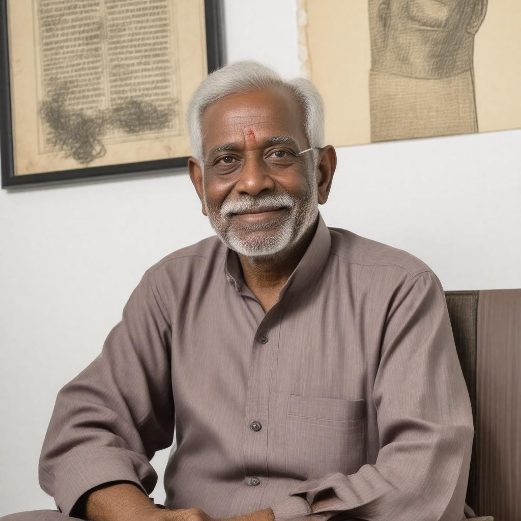 AI-created image of M. Mukundan