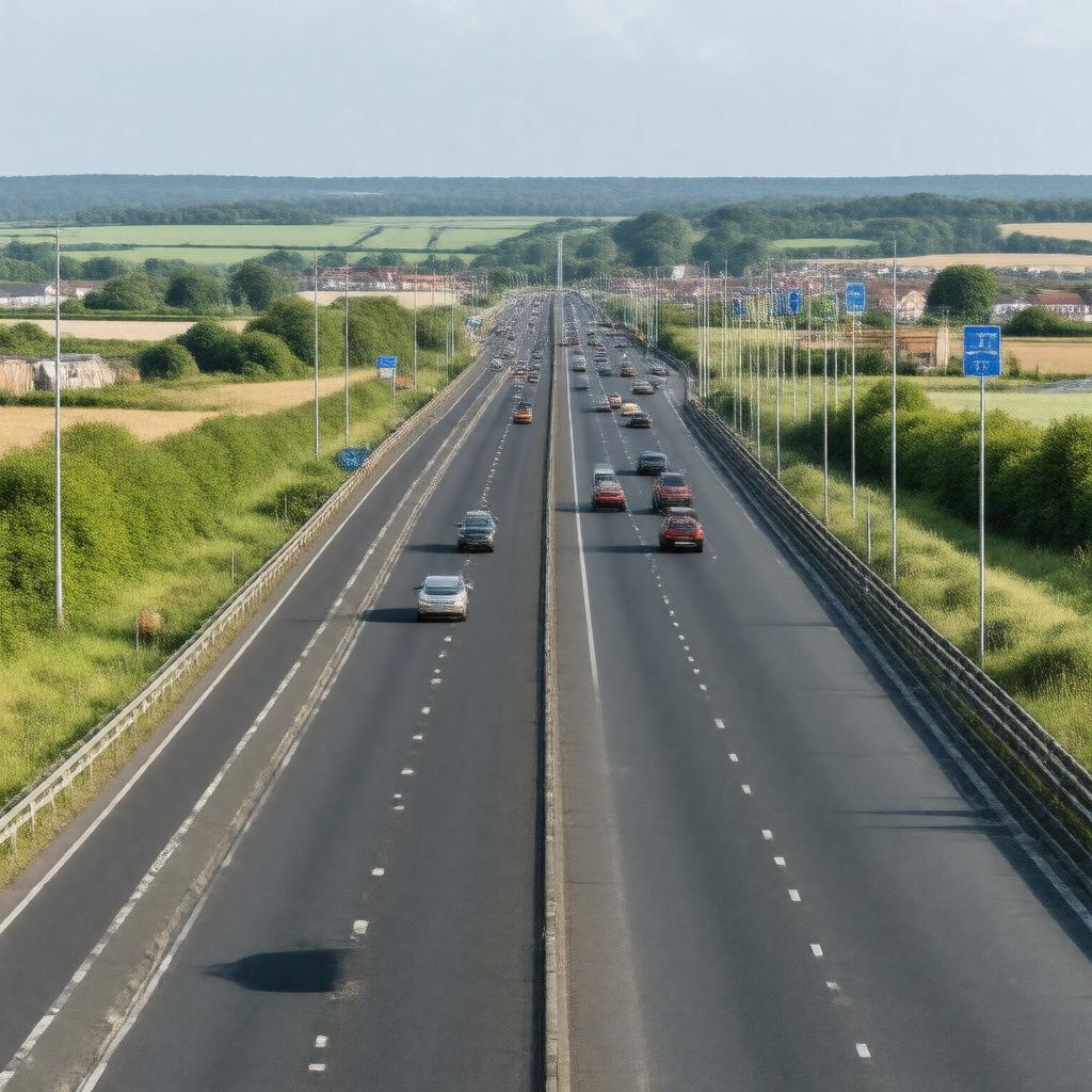 AI-created image of M5 motorway