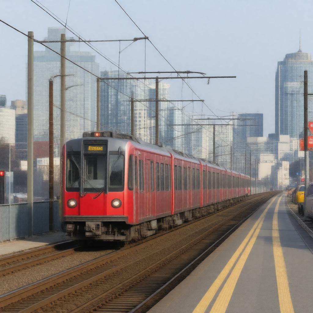 AI-created image of MAX Light Rail Red Line