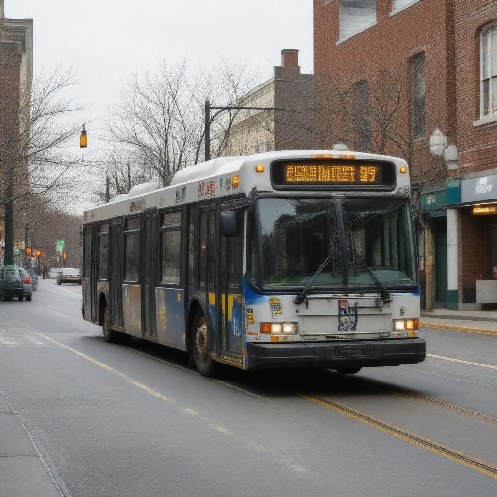 AI-created image of MBTA Bus 89