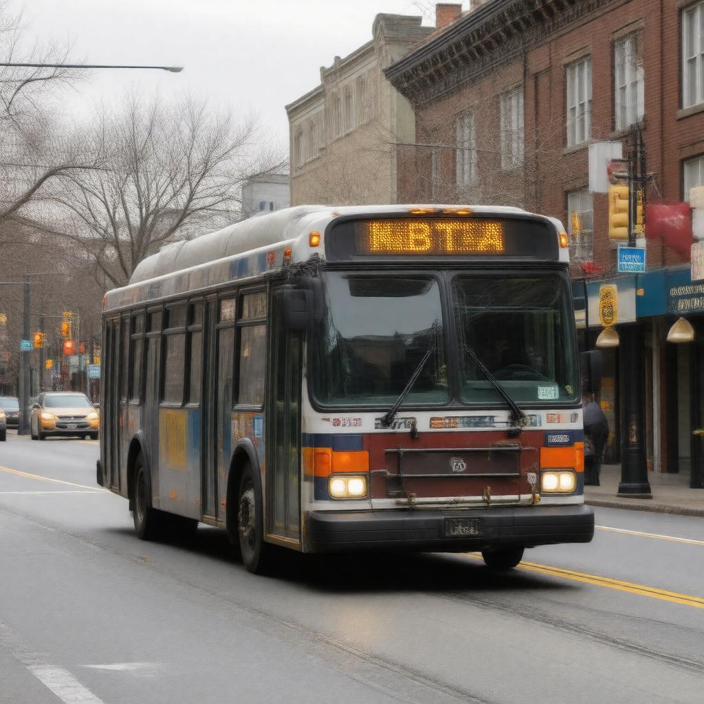 AI-created image of MBTA Bus 96