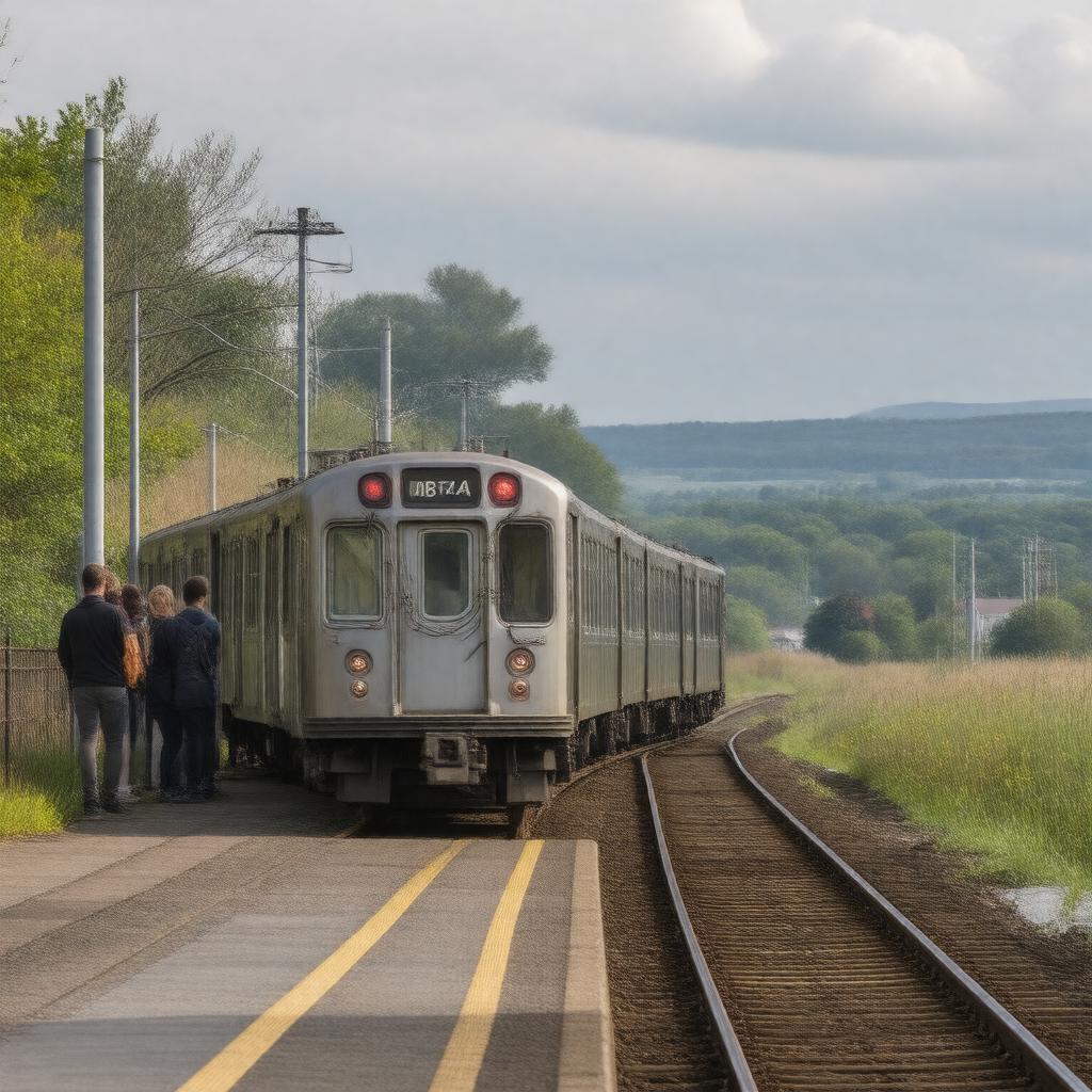 AI-created image of MBTA Commuter Rail Fitchburg Line