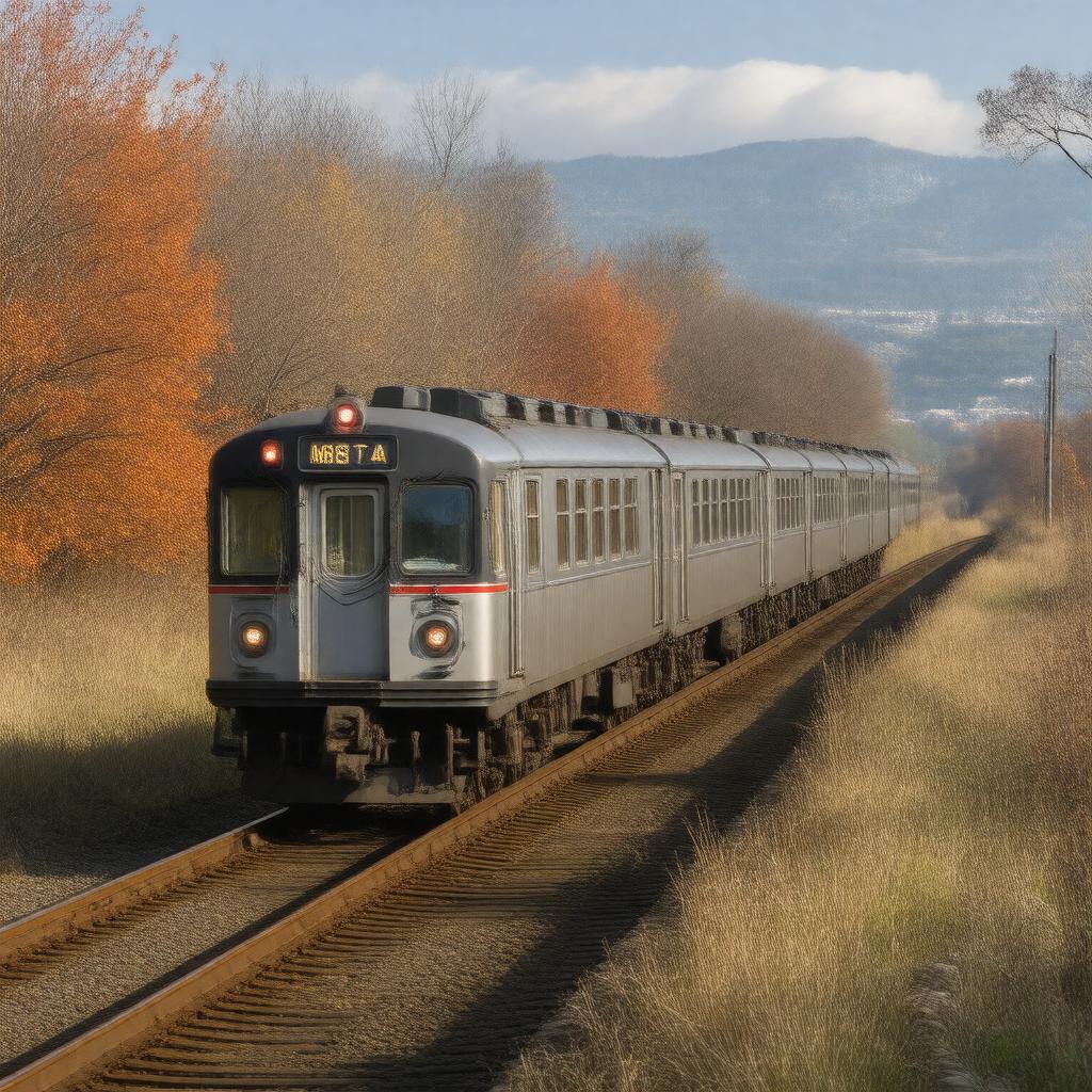 Click to view larger image AI-created image of MBTA Commuter Rail Lowell Line