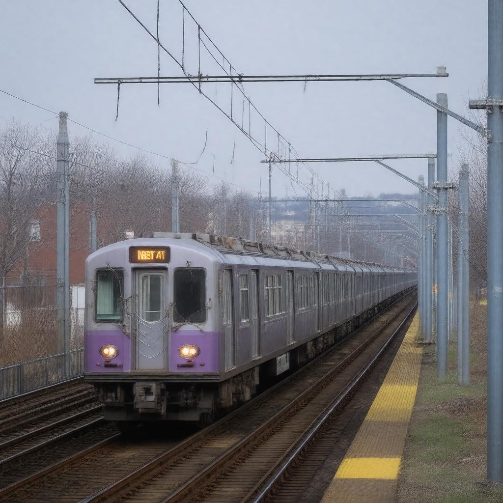 AI-created image of MBTA Commuter Rail (Needham Line)