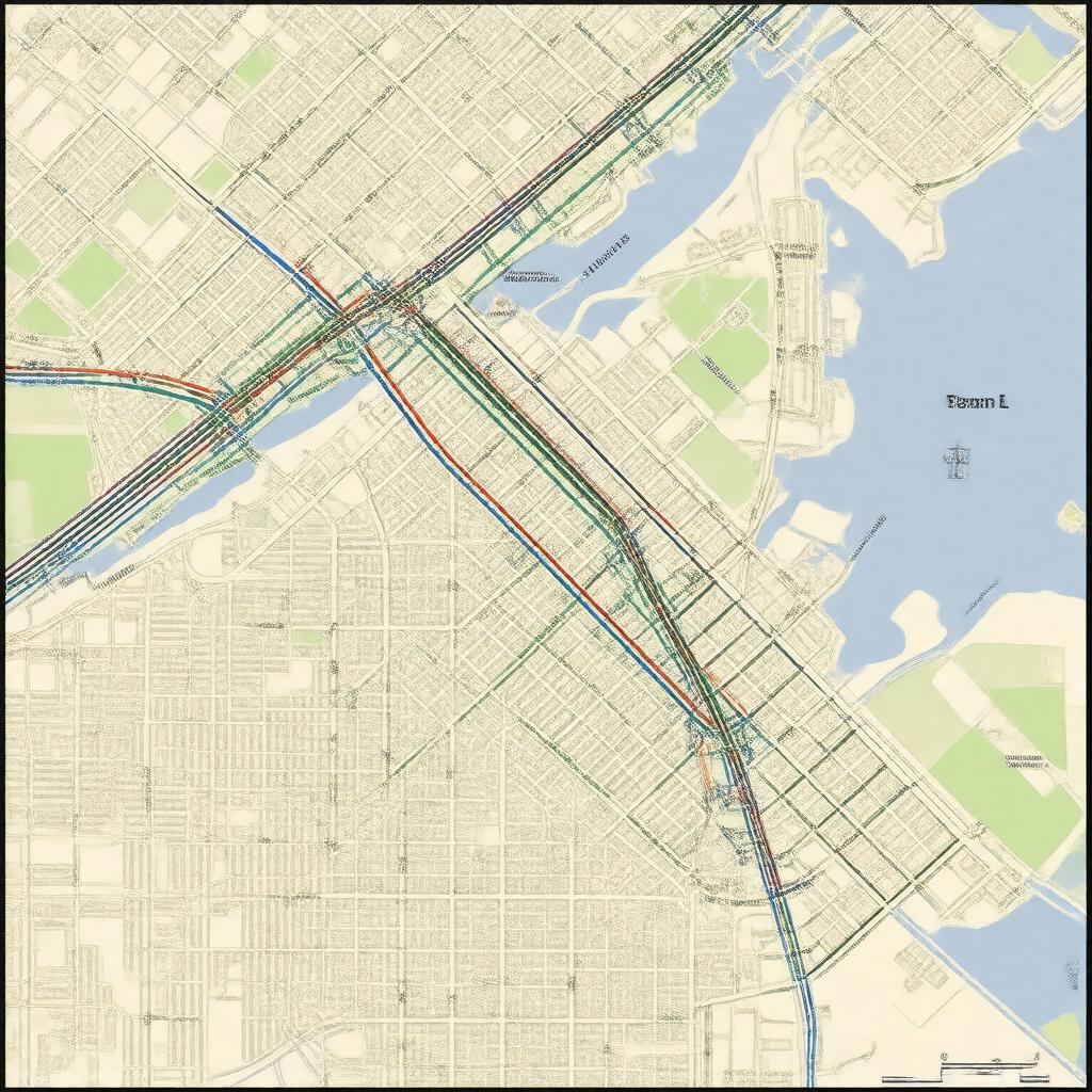 AI-created image of MBTA Green Line E branch