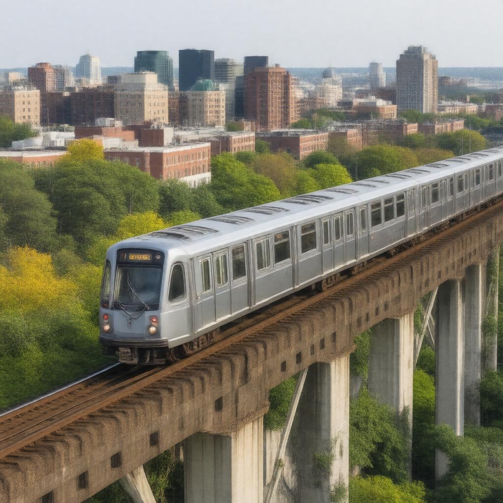 AI-created image of MBTA Green Line Extension