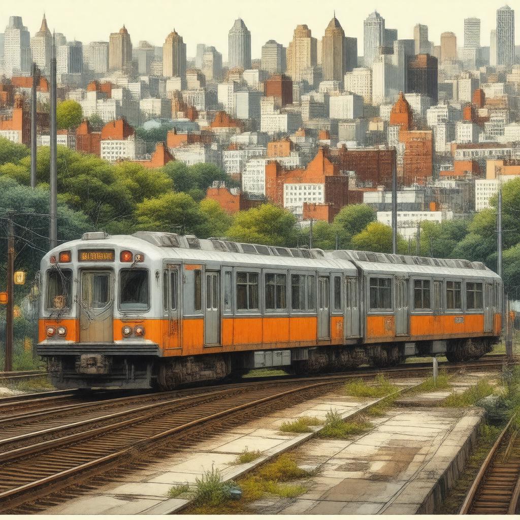 AI-created image of MBTA Orange Line