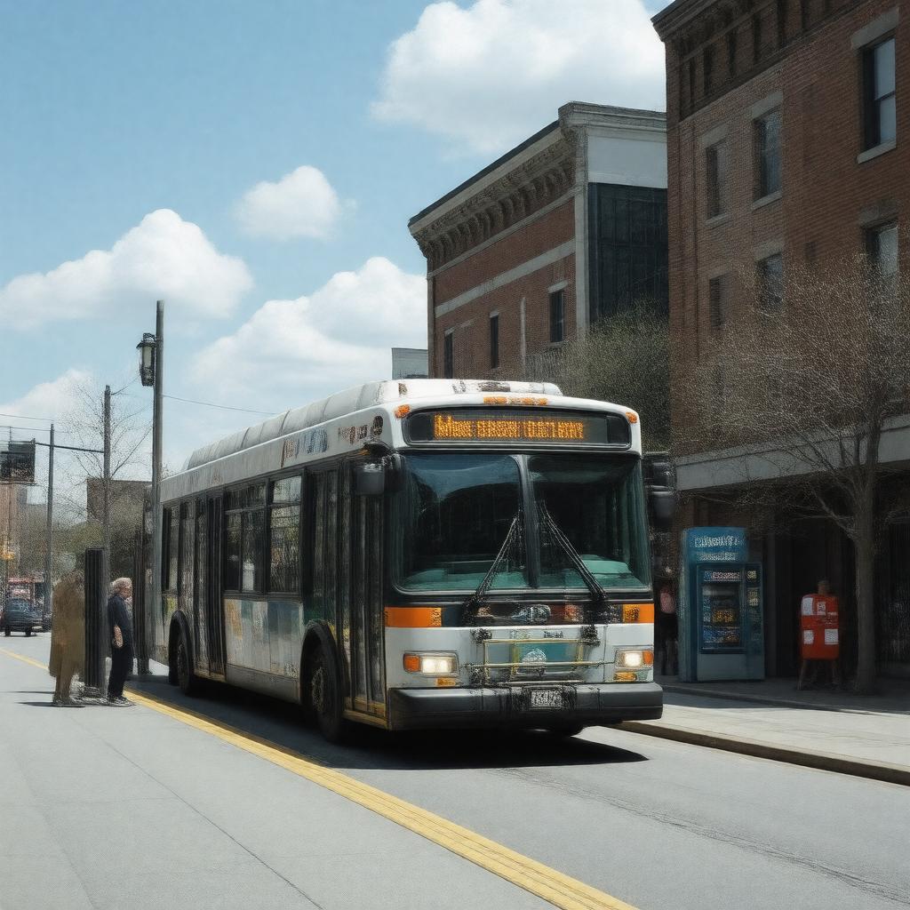 AI-created image of MBTA bus
