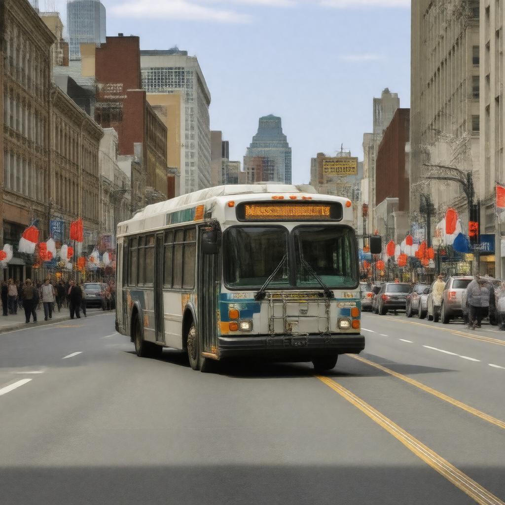 AI-created image of MBTA bus 86