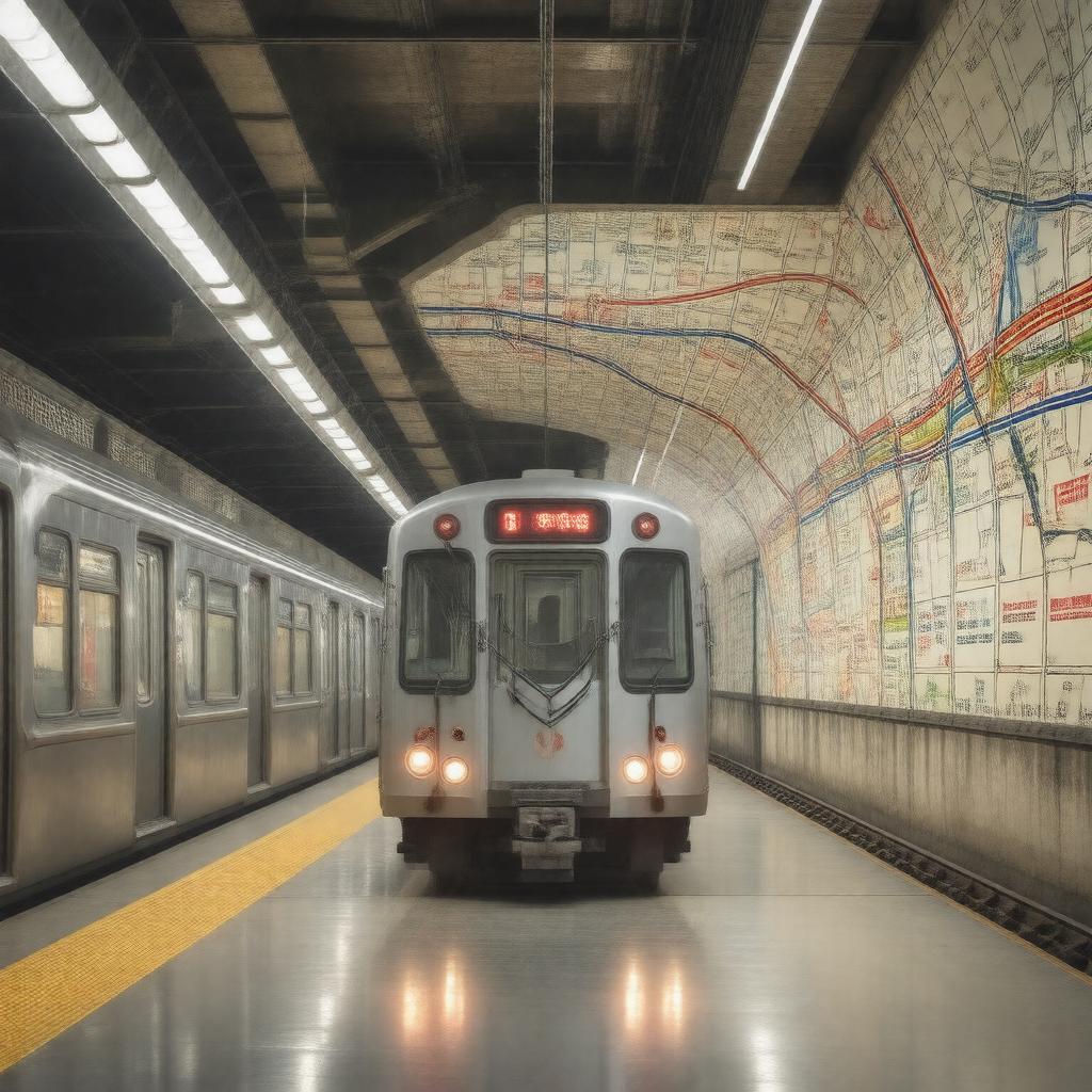 AI-created image of MBTA subway