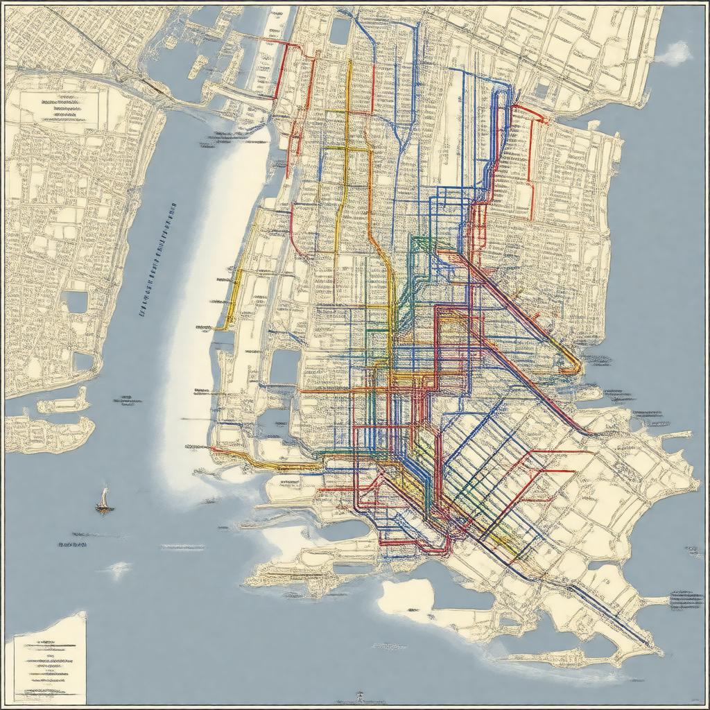 Click to view larger image AI-created image of MTA bus lines