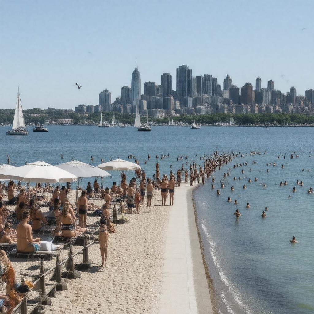 AI-created image of M Street Beach