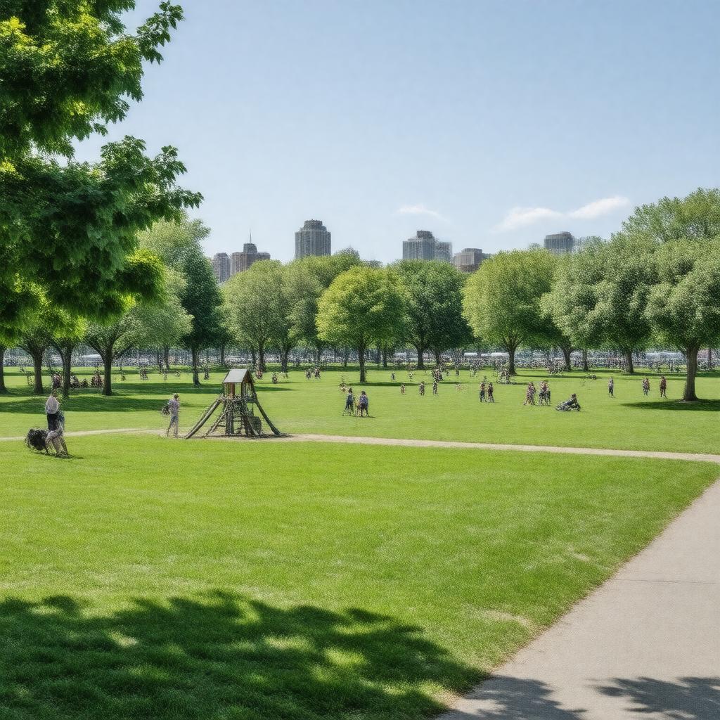 AI-created image of M Street Park