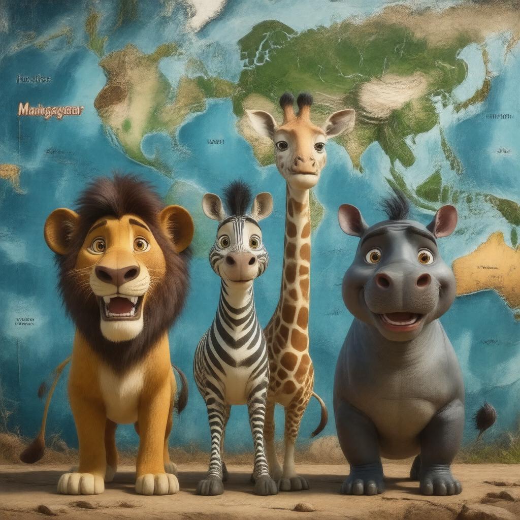 AI-created image of Madagascar (film series)