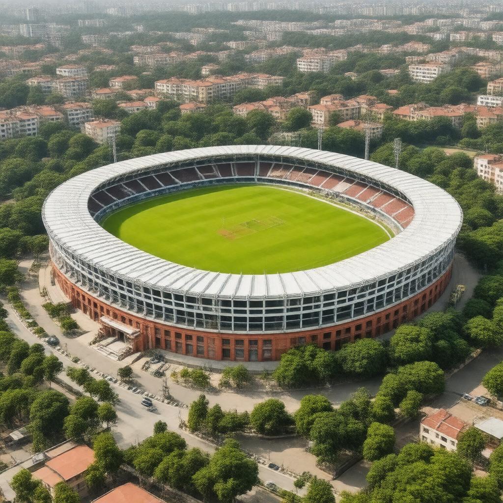 AI-created image of Madan Mohan Malaviya Stadium