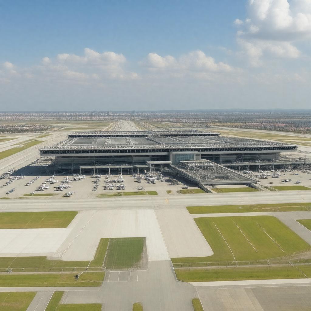 AI-created image of Madrid-Barajas Airport