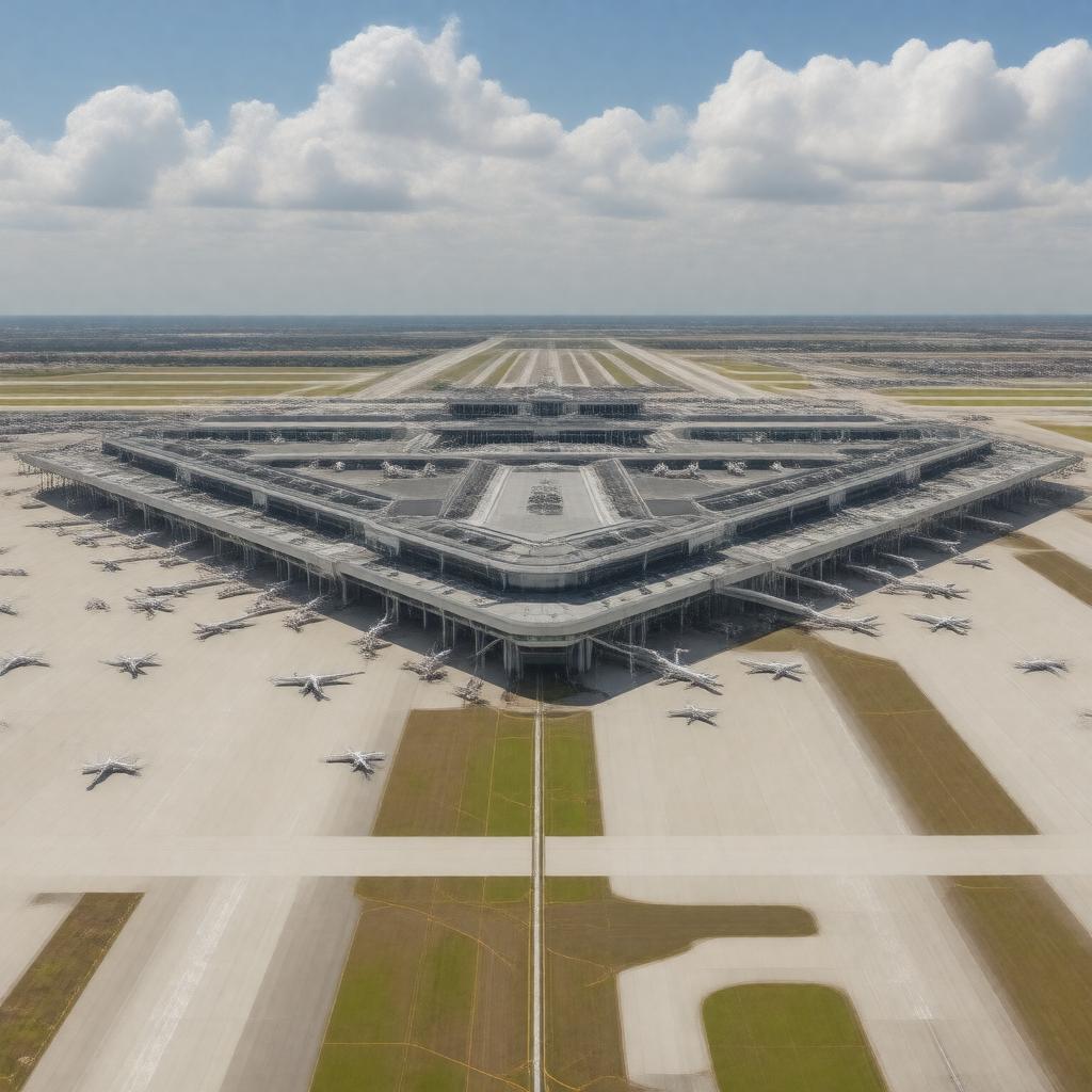 AI-created image of Madrid Barajas Airport