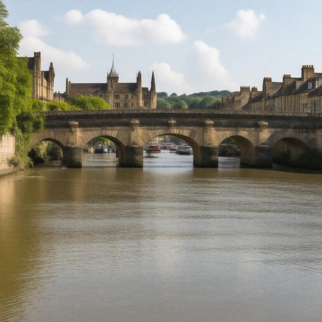 AI-created image of Magdalen Bridge