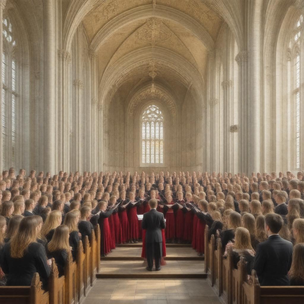 AI-created image of Magdalen College Choir