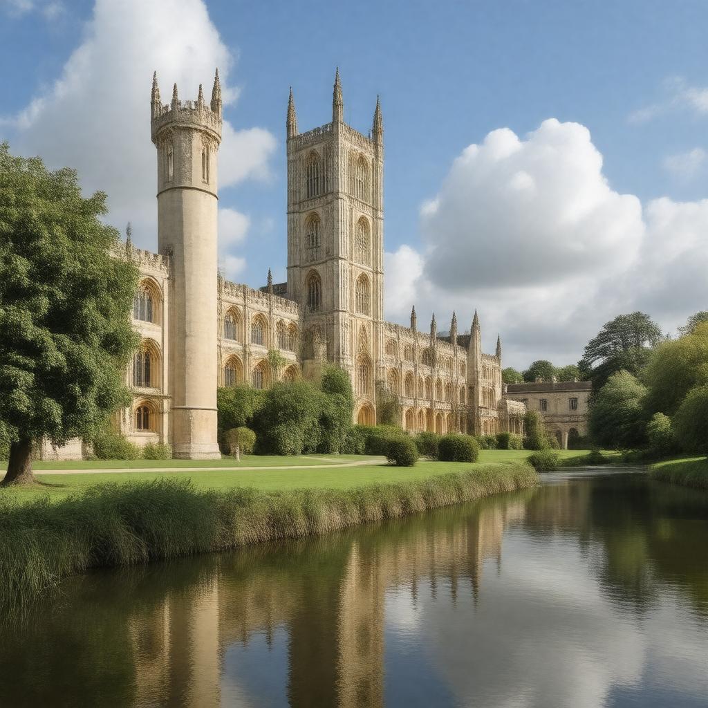 AI-created image of Magdalen College, Oxford