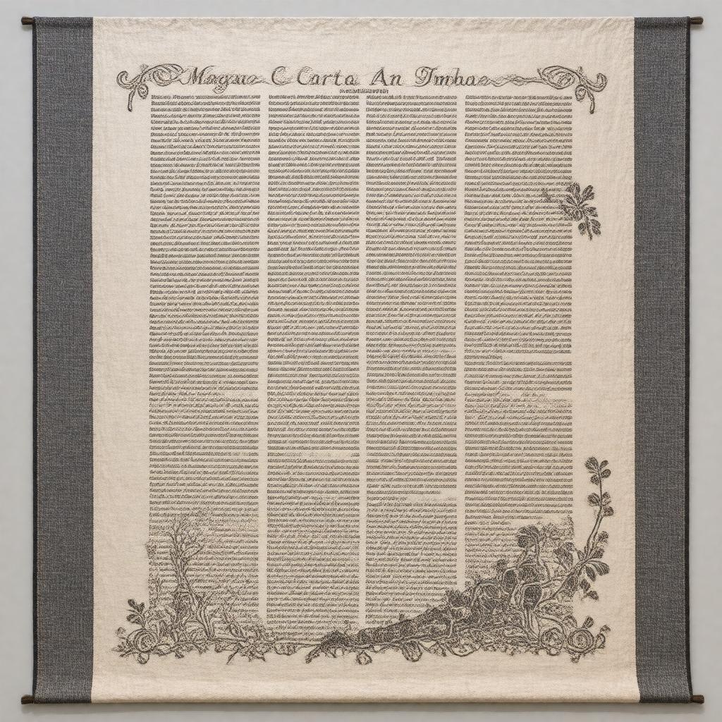 AI-created image of Magna Carta (An Embroidery)