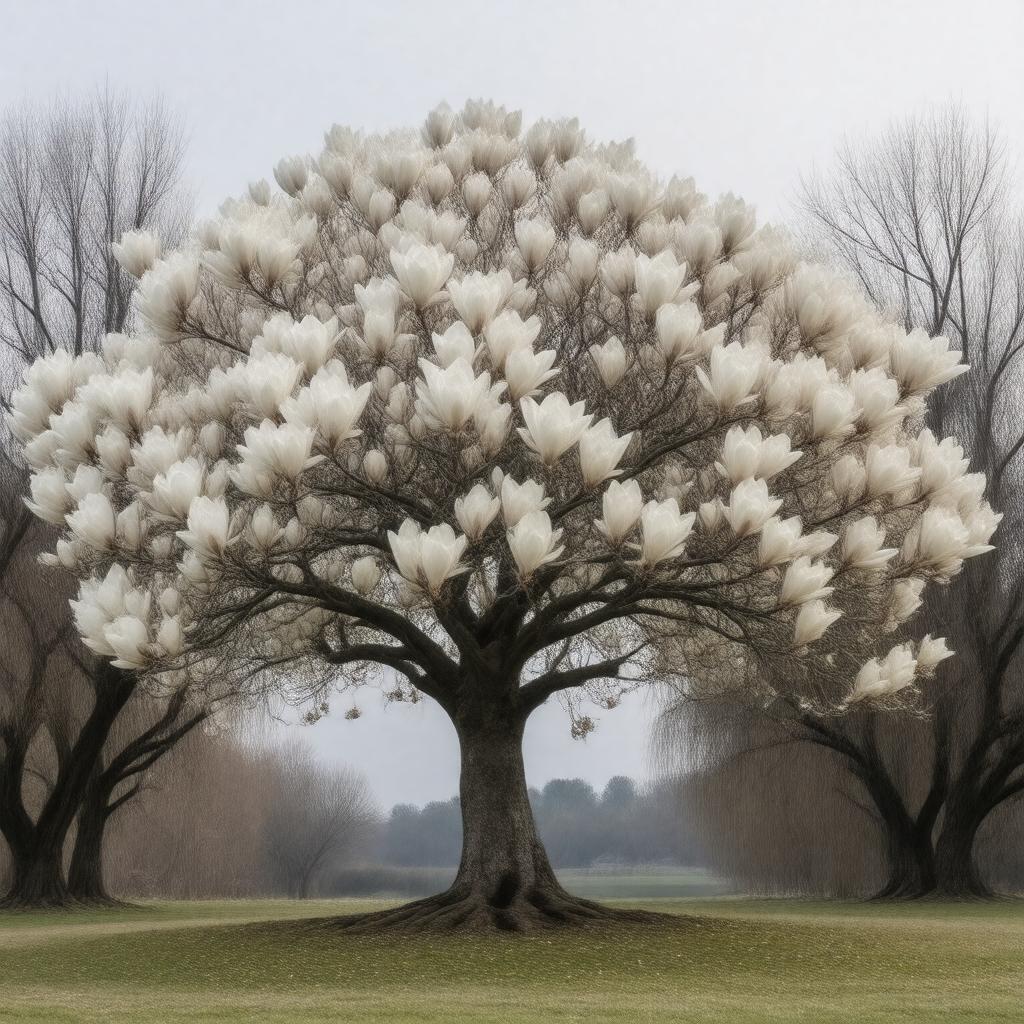 AI-created image of Magnolia kobus