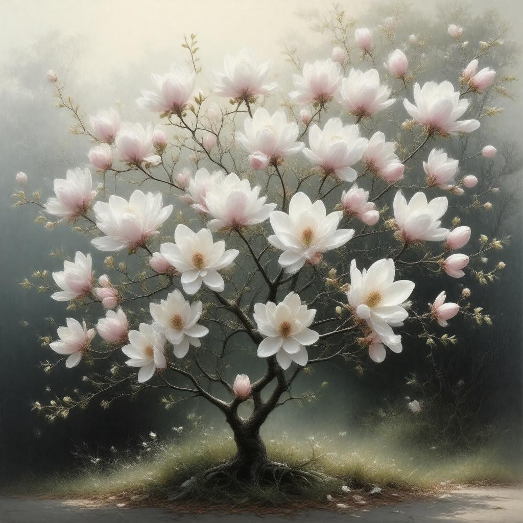 Click to view larger image AI-created image of Magnolia stellata