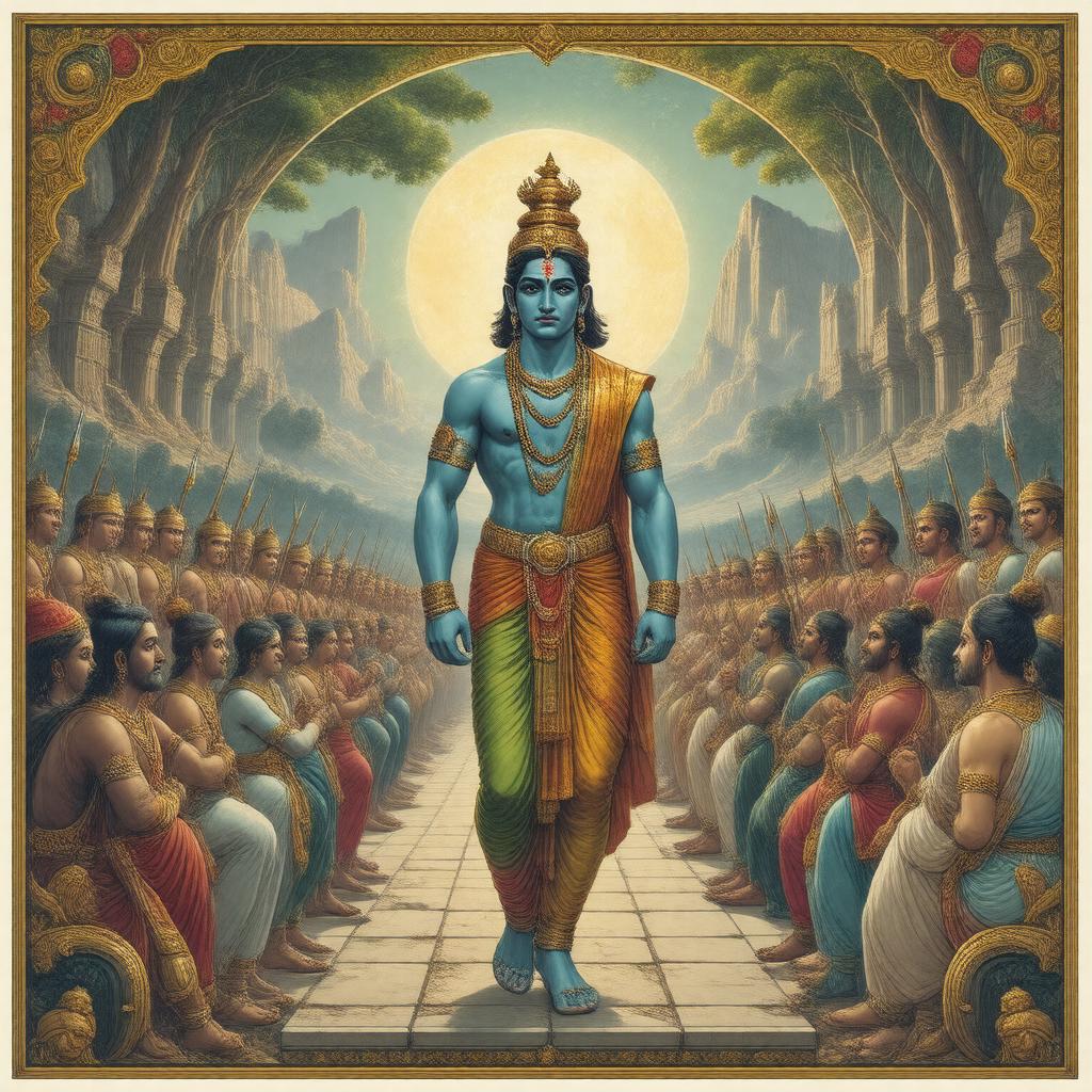 AI-created image of Mahabharat (Hindi translation)