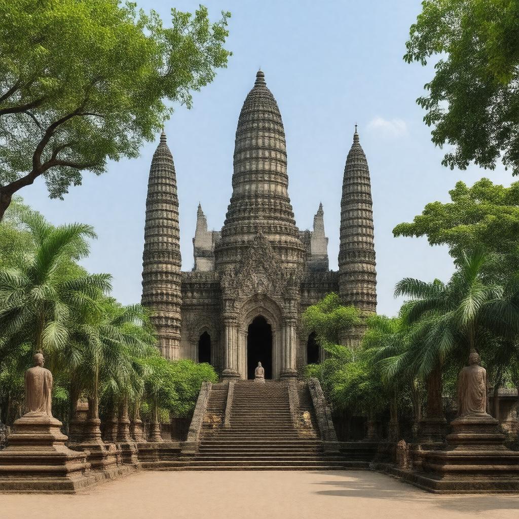 AI-created image of Mahabodhi Temple