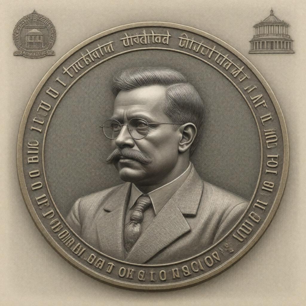 Click to view larger image AI-created image of Mahalanobis Memorial Medal